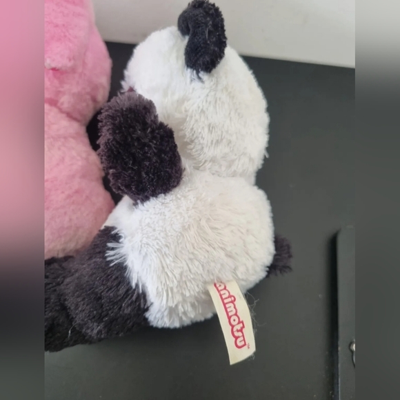 4 x ty soft toys 1 x animotsu monkey dog elephant panda 6" bundle - Picture 4 of 5